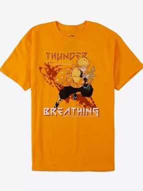 Hot Topic Yellow Demon Slayer: Kimetsu No Yaiba Thunder Breathing T-Shirt